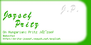 jozsef pritz business card